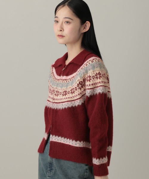 3.3 Field Trip （3.3フィールドトリップ）の「3.3 Field Trip／ノルディックZIPプルオーバー（ニット/セーター・レディース・その他1/ベージュ/グレー・FREE）」の15枚目の写真