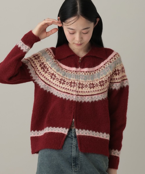 3.3 Field Trip （3.3フィールドトリップ）の「3.3 Field Trip／ノルディックZIPプルオーバー（ニット/セーター・レディース・その他1/ベージュ/グレー・FREE）」の16枚目の写真