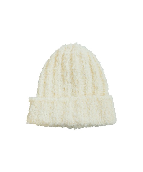 antiqua（アンティカ）の「ニット帽（ニットキャップ/ビーニー・レディース・ブラック/アイボリー・FREE）」の8枚目の写真