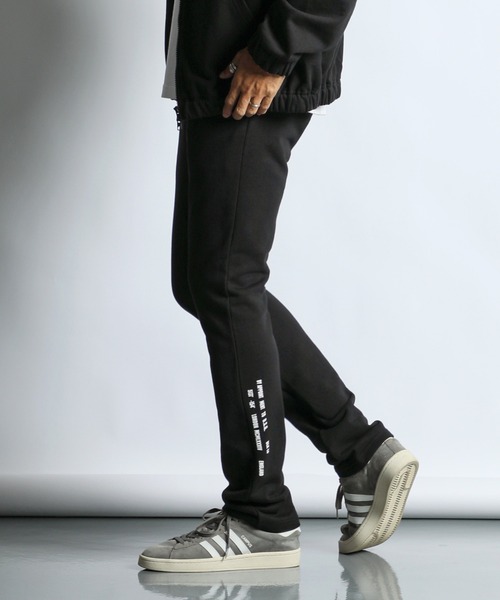 The DUFFER of ST.GEORGE(ザダファーオブセントジョージ)の「【WEB限定アイテム】〔BLACK LABEL〕"A-PACK" SETUP SWEAT PANTS:セットアップ スウェットパンツ/丈長め(スウェットパンツ・メンズ・ブラック・X-LARGE/LARGE/MEDIUM/SMALL)」の5枚目の写真