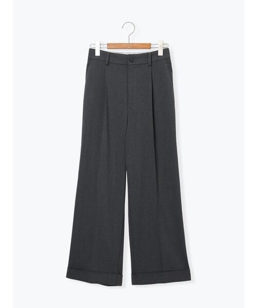 Lugnoncure（ルノンキュール）の「裾ダブルウエストタックパンツ（その他パンツ・レディース・キャメル/チャコールグレー/グレー・F）」の9枚目の写真