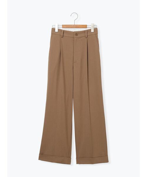 Lugnoncure（ルノンキュール）の「裾ダブルウエストタックパンツ（その他パンツ・レディース・キャメル/チャコールグレー/グレー・F）」の10枚目の写真