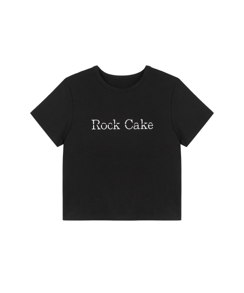 ROCKCAKE(ロックケーキ)の「Basic Slit Logo Crop Top - Black(Tシャツ/カットソー・レディース・その他・SMALL)」の2枚目の写真