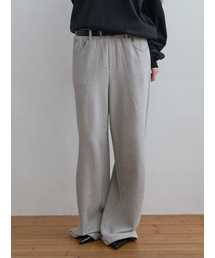 Panel Line Sweat Pants Light Grey
