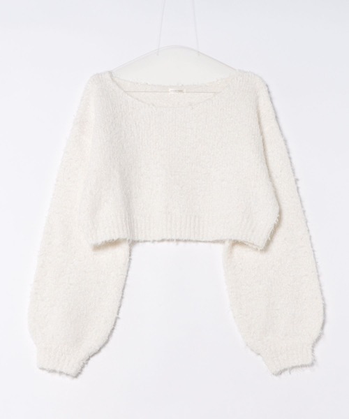 apres jour mignon(アプレジュールミニョン)の「2wayチョーカー付きニット(ニット/セーター・レディース・オフホワイト/ブラック系その他/グレー・フリー/LARGE)」の4枚目の写真