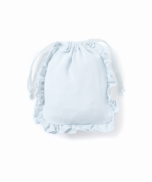 SLOBE IENA（スローブイエナ）の「LOUNA SLOBE別注 巾着ポーチ（ポーチ・レディース・ホワイト/ネイビー/スカイブルー・FREE）」の11枚目の写真