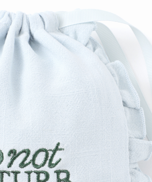 SLOBE IENA（スローブイエナ）の「LOUNA SLOBE別注 巾着ポーチ（ポーチ・レディース・ホワイト/ネイビー/スカイブルー・FREE）」の15枚目の写真