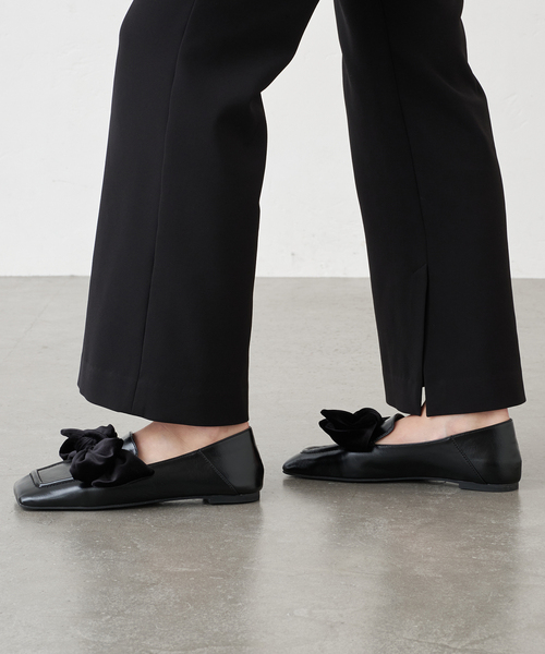 GRISEワイドスクエアビッグリボンローファー（ローファー）｜GRISE