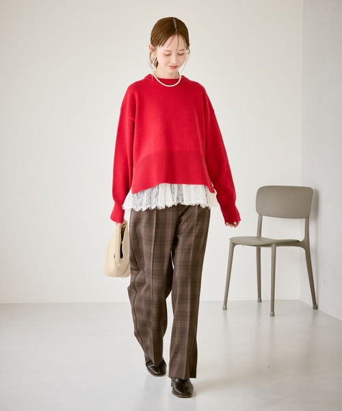 ROPE' PICNIC（ロペピクニック）の「レースドッキングチュールビスチェ（キャミソール・レディース・ホワイト・FREE）」の3枚目の写真