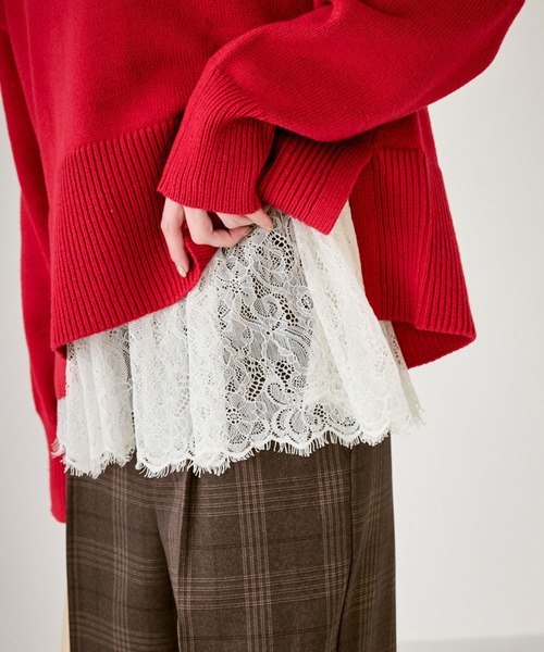 ROPE' PICNIC（ロペピクニック）の「レースドッキングチュールビスチェ（キャミソール・レディース・ホワイト・FREE）」の6枚目の写真