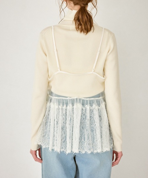 ROPE' PICNIC（ロペピクニック）の「レースドッキングチュールビスチェ（キャミソール・レディース・ホワイト・FREE）」の16枚目の写真