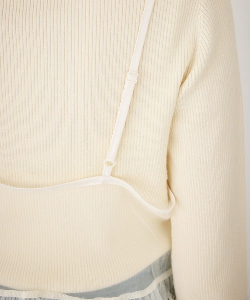 ROPE' PICNIC（ロペピクニック）の「レースドッキングチュールビスチェ（キャミソール・レディース・ホワイト・FREE）」の18枚目の写真