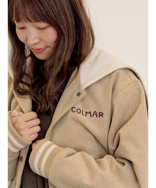 Samansa Mos2（サマンサ モスモス）の「ウール混セーラーカラー2WAY刺繍スタジャン（ブルゾン・レディース・グレー/ベージュ/ネイビー・F）」の21枚目の写真