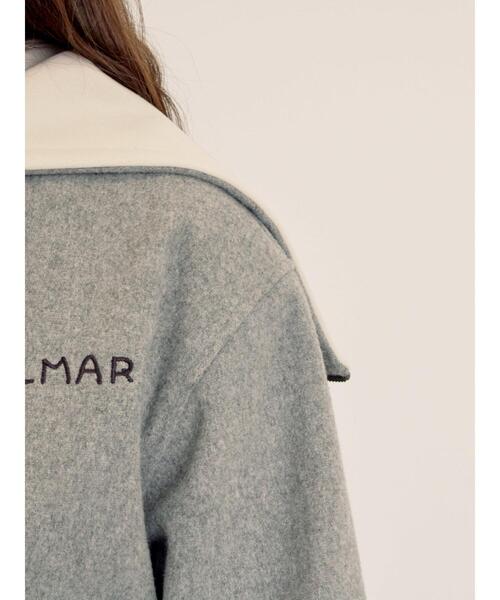 Samansa Mos2（サマンサ モスモス）の「ウール混セーラーカラー2WAY刺繍スタジャン（ブルゾン・レディース・グレー/ベージュ/ネイビー・F）」の14枚目の写真