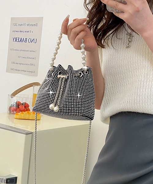 DRESS PLUS（ドレスプラス）の「ラインストーンショルダーバッグ 結婚式（ハンドバッグ・レディース・グレー/シルバー/ブラック・フリー）」の17枚目の写真