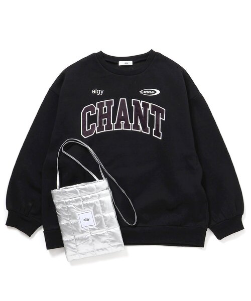 algy(アルジー)の「【裏起毛】BIGトレーナー&キルトポシェットセット(その他トップス・キッズ・ブラック/サックスブルー/グレー・XX-SMALL/X-SMALL/SMALL/MEDIUM)」の1枚目の写真