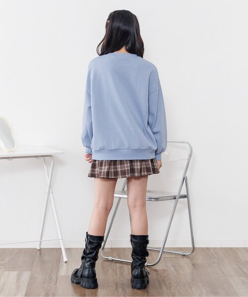 algy(アルジー)の「【裏起毛】BIGトレーナー&キルトポシェットセット(その他トップス・キッズ・ブラック/サックスブルー/グレー・XX-SMALL/X-SMALL/SMALL/MEDIUM)」の5枚目の写真