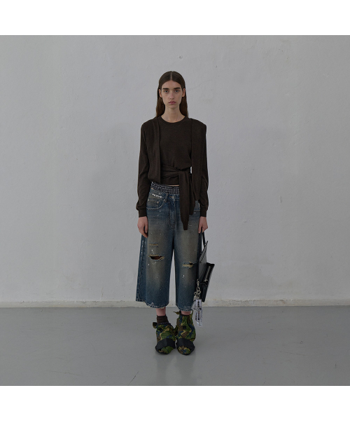 LCDC TM(エルシーディーシーティーエム)の「WASHED BERMUDA DENIM PANTS (BLUE)(デニムパンツ・レディース・その他・SMALL/MEDIUM)」の1枚目の写真
