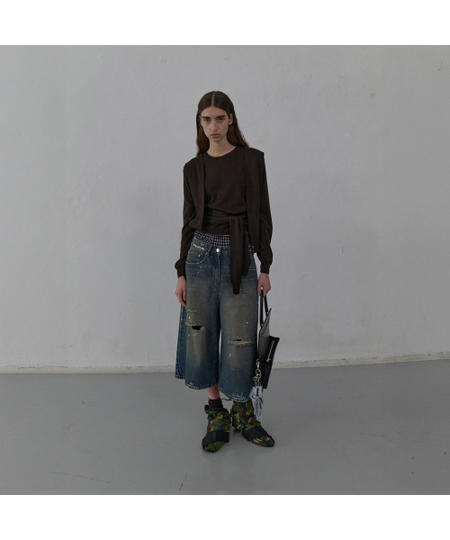 LCDC TM(エルシーディーシーティーエム)の「WASHED BERMUDA DENIM PANTS (BLUE)(デニムパンツ・レディース・その他・SMALL/MEDIUM)」の3枚目の写真