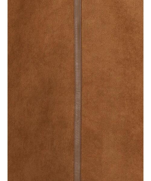 SM2（エスエムツー）の「フェイクムートンフライトジャケット（ノーカラージャケット・レディース・ベージュ/ブラウン/キャメル・F）」の8枚目の写真