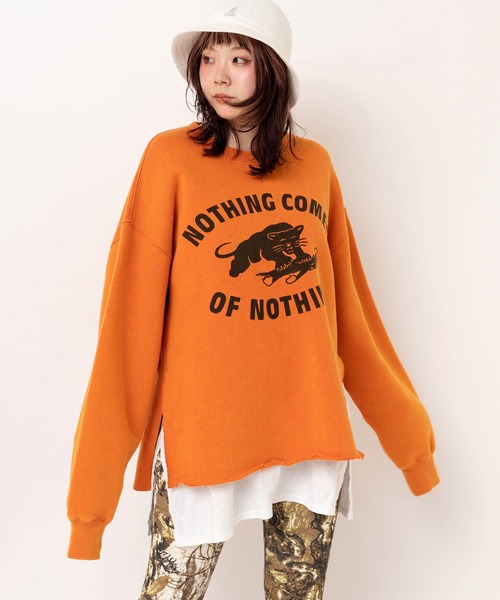RNA(アールエヌエー)の「M2589 USEDライクサイドスリットトレーナー(Tシャツ/カットソー・レディース・ブラック/オレンジ/グリーン・MEDIUM)」の8枚目の写真