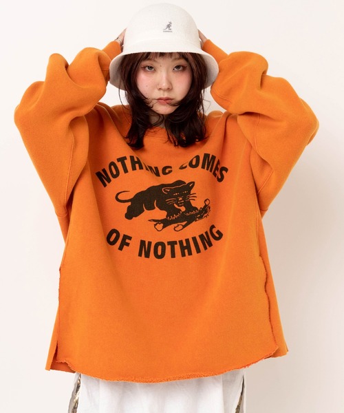 RNA(アールエヌエー)の「M2589 USEDライクサイドスリットトレーナー(Tシャツ/カットソー・レディース・ブラック/オレンジ/グリーン・MEDIUM)」の7枚目の写真