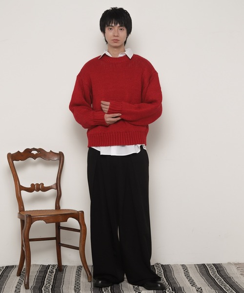 ラブちゃん様　ブラック ニット LUCY（ルーシー）の「LUCY/【25年秋冬新作】クロップドチャンキー