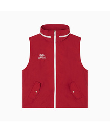 Highneck Hood Vest_Red
