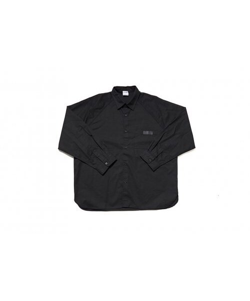 APOSTROPHE COMMA(アポストロフィコンマ)の「ACOMMA レザー パッチ オーバーサイズ シャツジャケット(ブラック)(シャツ/ブラウス・レディース・ブラック・FREE)」の3枚目の写真