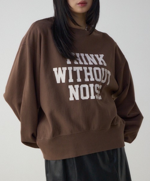 AZUL by moussy（アズールバイマウジー）の「クラックロゴスウェット（スウェット・レディース・ライトブラック/ブラウン/グレー×ホワイト・FREE）」の3枚目の写真