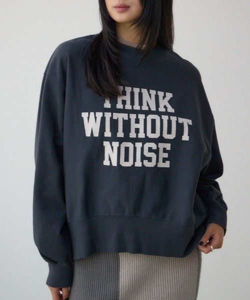 AZUL by moussy（アズールバイマウジー）の「クラックロゴスウェット（スウェット・レディース・ライトブラック/ブラウン/グレー×ホワイト・FREE）」の2枚目の写真