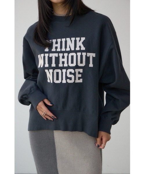 AZUL by moussy（アズールバイマウジー）の「クラックロゴスウェット（スウェット・レディース・ライトブラック/ブラウン/グレー×ホワイト・FREE）」の4枚目の写真