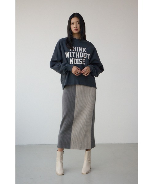 AZUL by moussy（アズールバイマウジー）の「クラックロゴスウェット（スウェット・レディース・ライトブラック/ブラウン/グレー×ホワイト・FREE）」の7枚目の写真