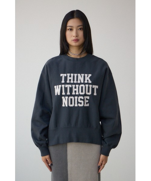 AZUL by moussy（アズールバイマウジー）の「クラックロゴスウェット（スウェット・レディース・ライトブラック/ブラウン/グレー×ホワイト・FREE）」の8枚目の写真