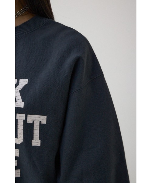 AZUL by moussy（アズールバイマウジー）の「クラックロゴスウェット（スウェット・レディース・ライトブラック/ブラウン/グレー×ホワイト・FREE）」の12枚目の写真