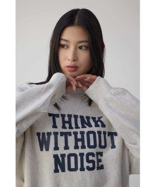 AZUL by moussy（アズールバイマウジー）の「クラックロゴスウェット（スウェット・レディース・ライトブラック/ブラウン/グレー×ホワイト・FREE）」の16枚目の写真