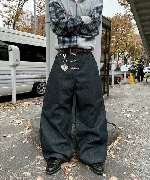 kutir（クティール）の「FIREMAN RIGID BAGGY DENIM PANTS／ファイヤーマンリジットバギーデニムパンツ（デニムパンツ・メンズ・ブラック/インディゴブルー・SMALL/MEDIUM/LARGE）」の18枚目の写真