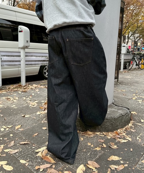 kutir（クティール）の「FIREMAN RIGID BAGGY DENIM PANTS／ファイヤーマンリジットバギーデニムパンツ（デニムパンツ・メンズ・ブラック/インディゴブルー・SMALL/MEDIUM/LARGE）」の22枚目の写真