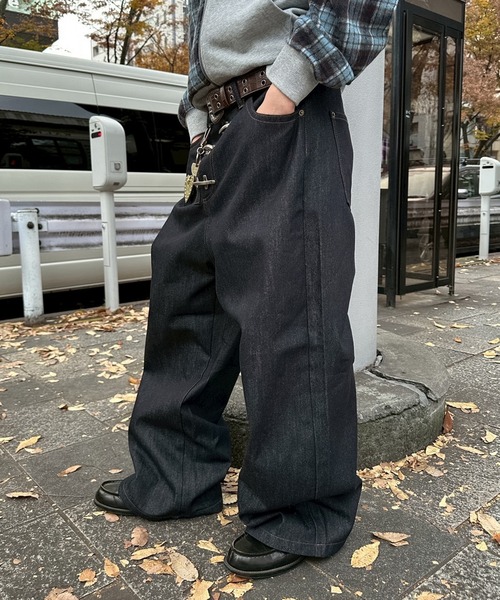 kutir（クティール）の「FIREMAN RIGID BAGGY DENIM PANTS／ファイヤーマンリジットバギーデニムパンツ（デニムパンツ・メンズ・ブラック/インディゴブルー・SMALL/MEDIUM/LARGE）」の19枚目の写真
