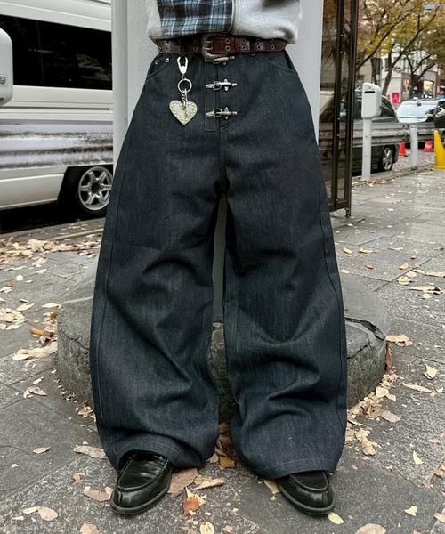 kutir（クティール）の「FIREMAN RIGID BAGGY DENIM PANTS／ファイヤーマンリジットバギーデニムパンツ（デニムパンツ・メンズ・ブラック/インディゴブルー・SMALL/MEDIUM/LARGE）」の20枚目の写真