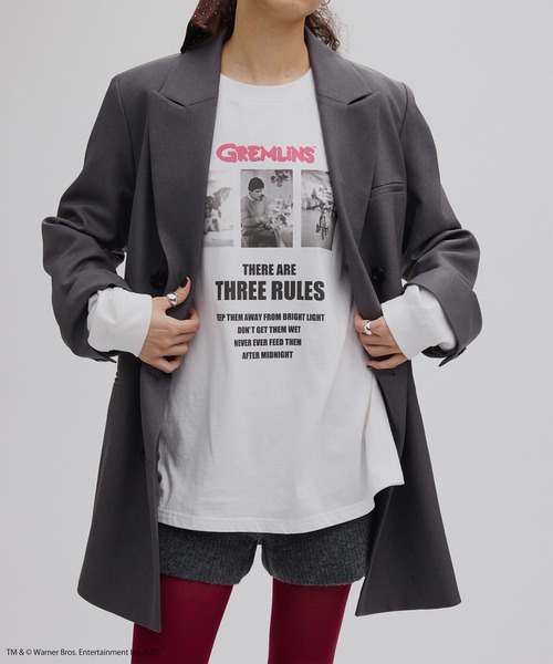 Ameri（アメリ）の「GREMLINS PHOTO PRINT LONG SLEEVE TOP（Tシャツ/カットソー・レディース・ピンク/ホワイト・FREE）」の6枚目の写真