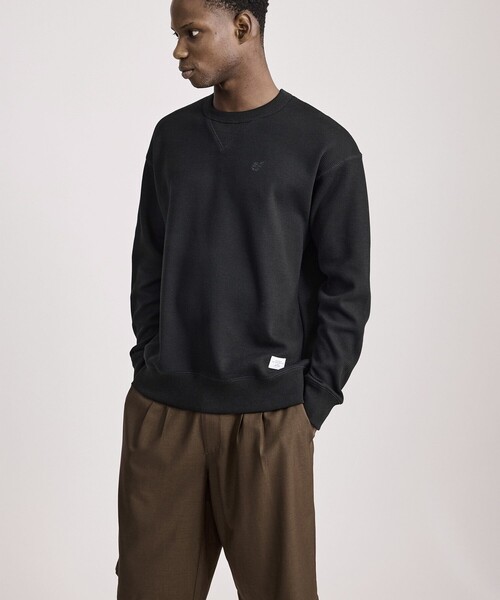 Saturdays NYC(サタデーズ ニューヨークシティ )の「SNYC Waffle Relaxed Top(Tシャツ/カットソー・メンズ・ブラック/オリーブ/オフホワイト・M/L/S/XL)」の4枚目の写真