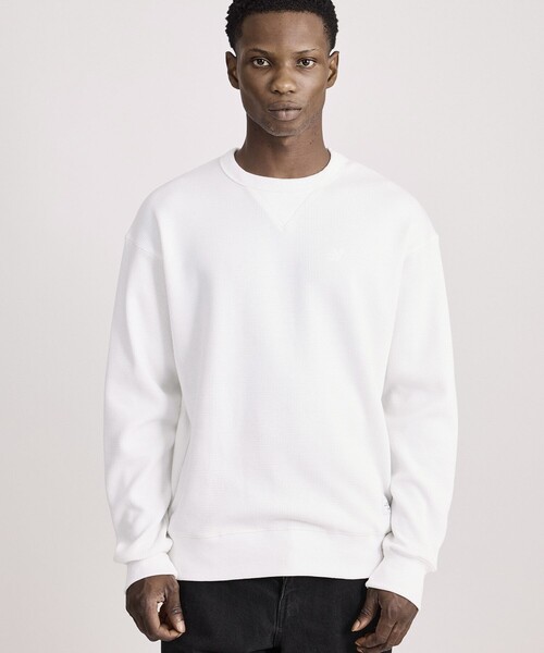 Saturdays NYC(サタデーズ ニューヨークシティ )の「SNYC Waffle Relaxed Top(Tシャツ/カットソー・メンズ・ブラック/オリーブ/オフホワイト・M/L/S/XL)」の6枚目の写真