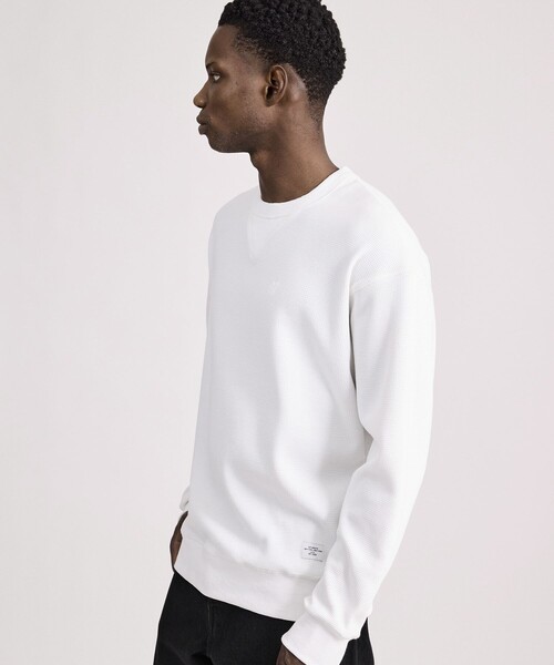 Saturdays NYC(サタデーズ ニューヨークシティ )の「SNYC Waffle Relaxed Top(Tシャツ/カットソー・メンズ・ブラック/オリーブ/オフホワイト・M/L/S/XL)」の7枚目の写真