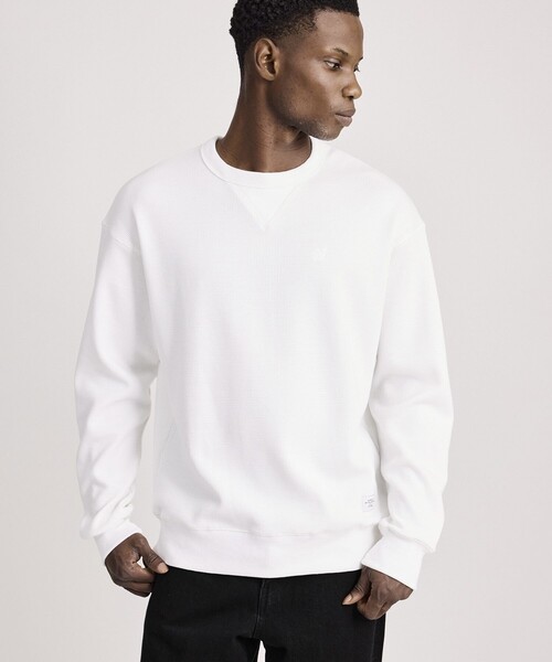 Saturdays NYC(サタデーズ ニューヨークシティ )の「SNYC Waffle Relaxed Top(Tシャツ/カットソー・メンズ・ブラック/オリーブ/オフホワイト・M/L/S/XL)」の2枚目の写真