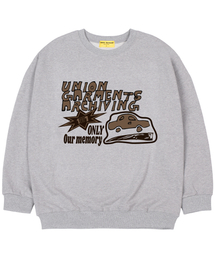 [起毛]アーカイビングオーバーサイズスウェットTシャツグレー