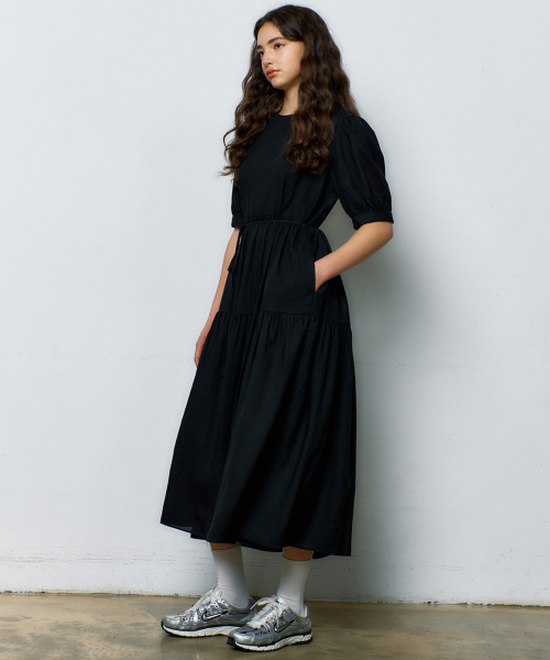 ワンピース MOW セール】Noah Linen Garden One Piece [Black]（ワンピース