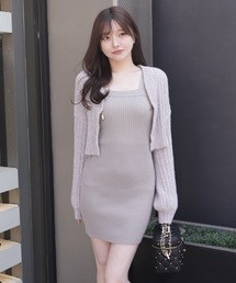 LIPSERVICE | モールニットアンサンブルワンピース(ワンピース)