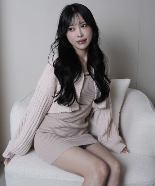 LIPSERVICE（リップサービス）の「モールニットアンサンブルワンピース（ワンピース・レディース・アイボリー/ピンク/グレー・S/M）」の3枚目の写真