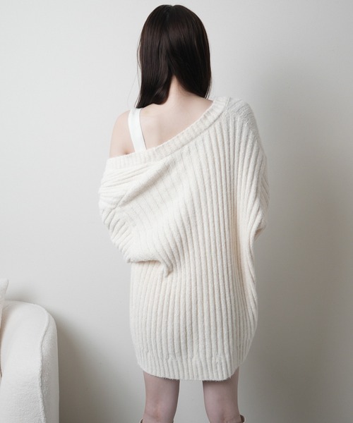 LIPSERVICE（リップサービス）の「モールニットアンサンブルワンピース（ワンピース・レディース・アイボリー/ピンク/グレー・S/M）」の9枚目の写真